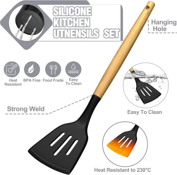 Kitchen Utensils Set - 34PCS Silicone Cooking Utensils with Holder