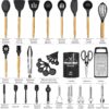 Kitchen Utensils Set - 34PCS Silicone Cooking Utensils with Holder