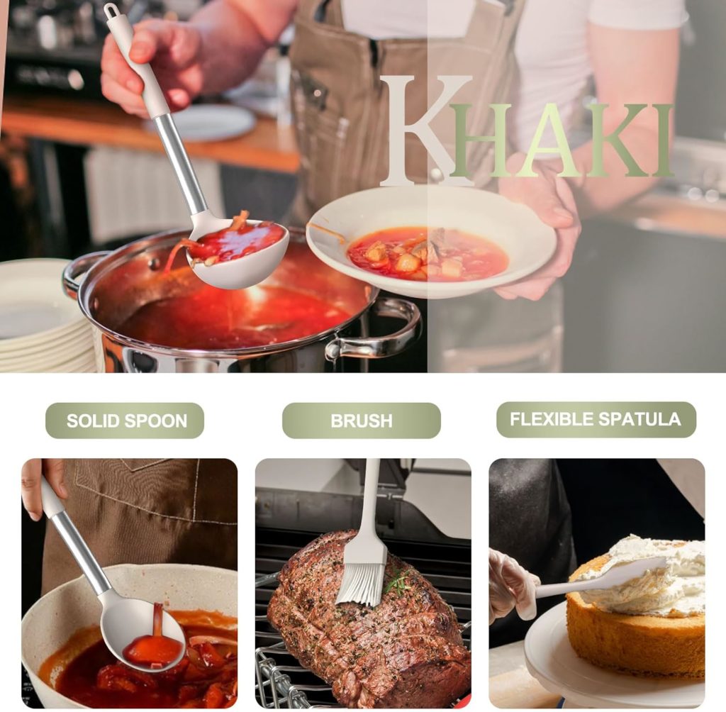 Large Silicone Kitchen Utensils Set - Umite Chef | Kitchen Utensil Sets ...